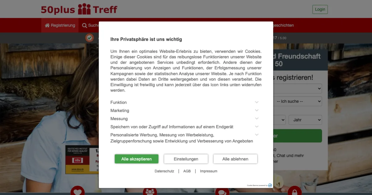 Beste Partnerbörse ab 40 und 50 — Vergleich 2026