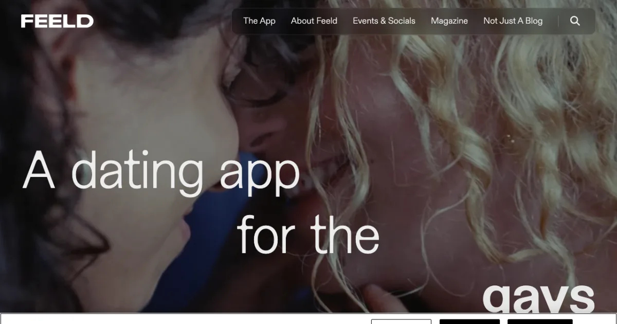 Feeld-Homepage – Screenshot 2026