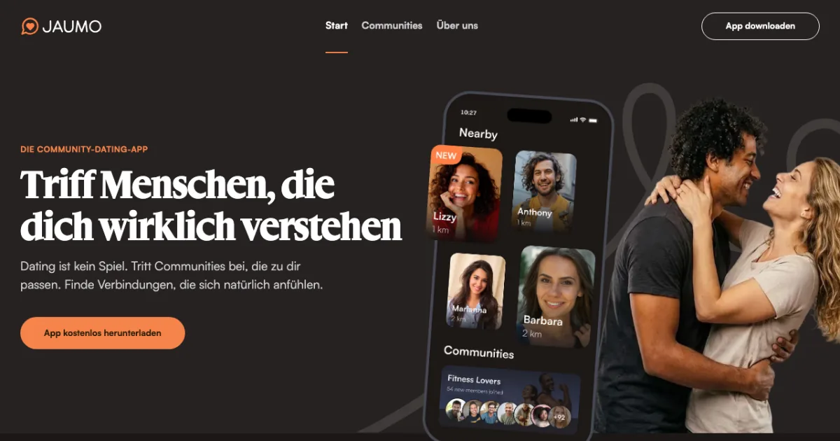 Jaumo-Homepage – Screenshot 2026